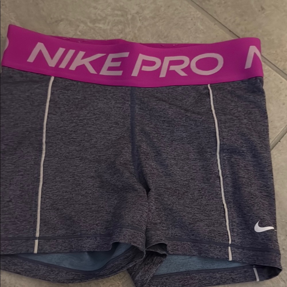 Nike Pro Purple and Pink Athletic Shorts